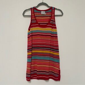 Michael Stars Knit Linen Cotton Sleeveless Top Size 2 Red